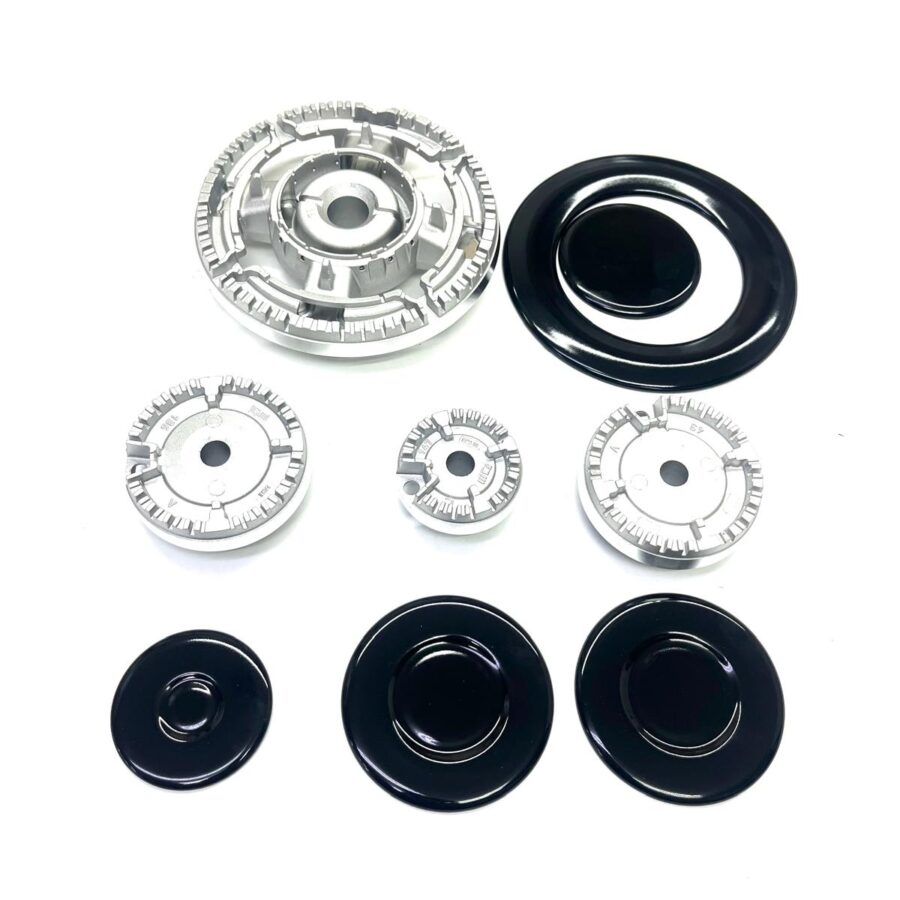 סט 4 מבערים - לכיריים גז - סאוטר - בקו - ועוד.. 1 טורבו - 2 בינוני - 1 קטן. אטלקי!